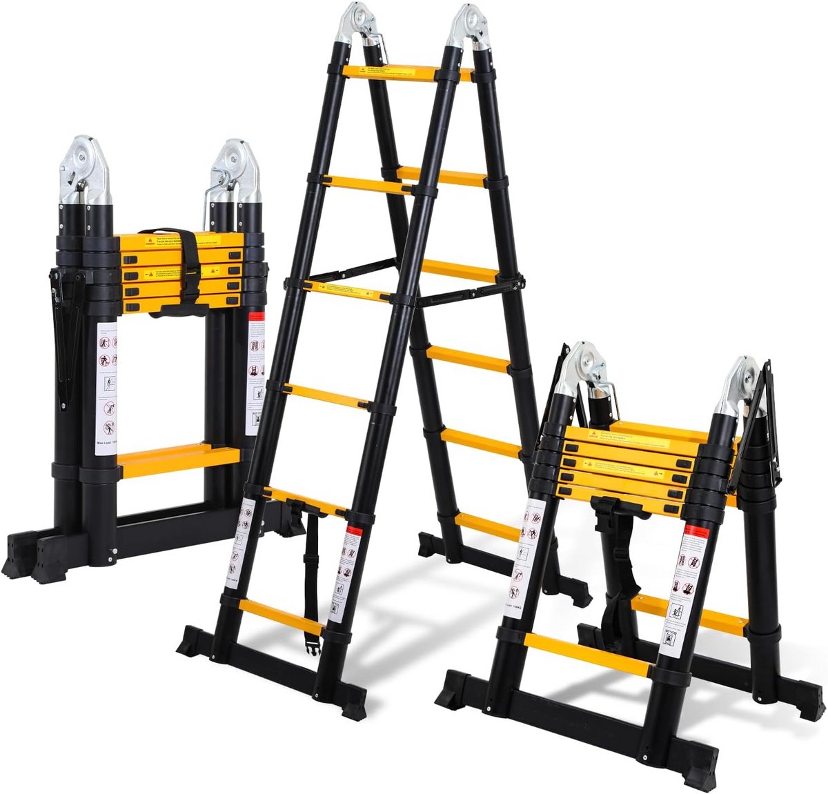 Inschuifbare Aluminium Steigerladder 3.8 Meter Draagvermogen 150 kg Antislip