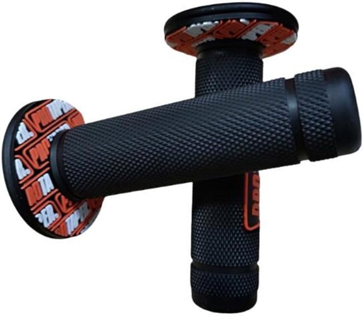 Universele Motorfiets Handvatten Set 7/8 Inch voor Crossmotor en Pitbike - Zwart Oranje