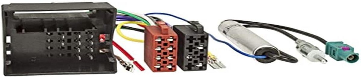 Kabelboom Adapter Quadlock naar ISO voor Auto Audio Installatie VW Seat Skoda Audi