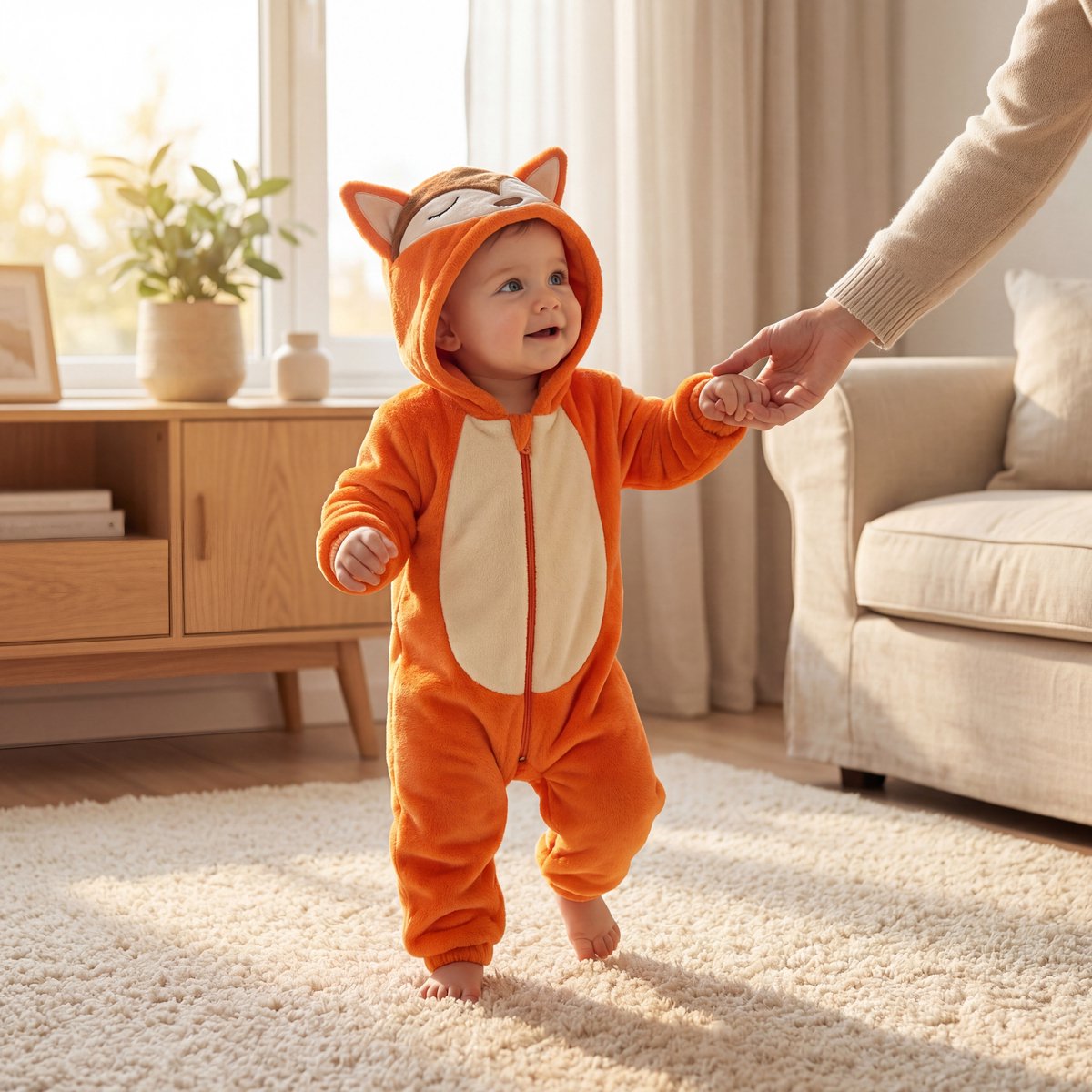 JAXY Baby Onesie - Carnavalskleding Kinderen - Verkleedkleren Jongen en Meisje - Verkleedkleding - Romper - EU (label 100) - Vos — afbeelding 3