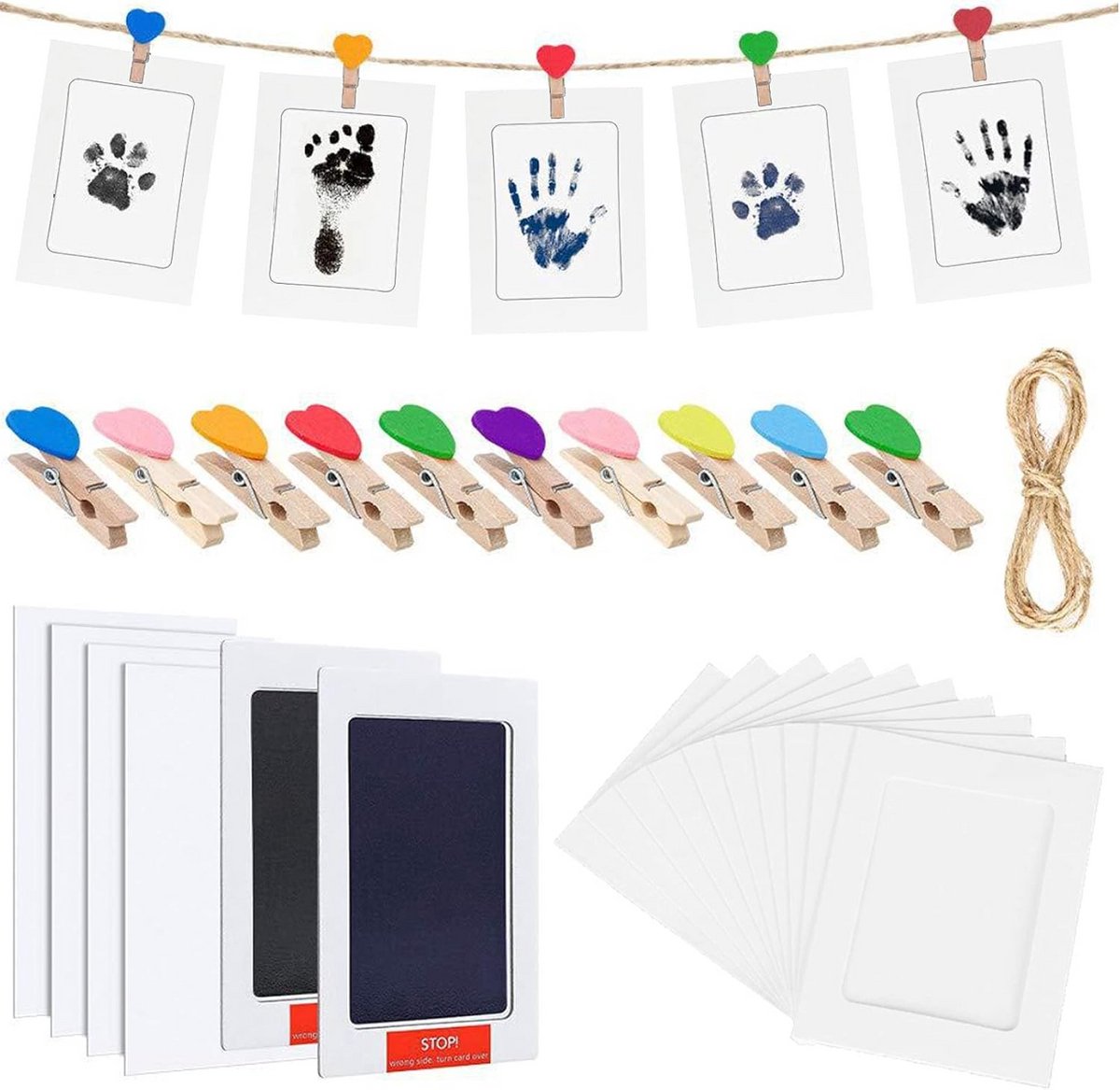 Veilige Inktloze Afdrukset voor Baby Hand- en Voetafdrukken - Cadeau
