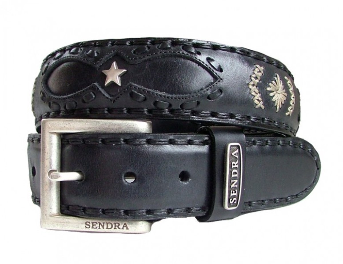 Sendra leren riem 7211 zwart
