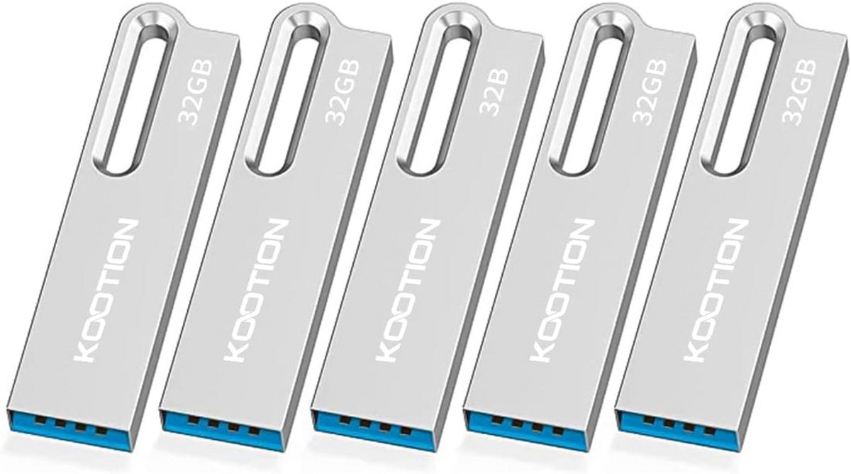 Set van 5 USB 3.0 Flash Drives 32GB - Metalen Pen Drives voor PC, TV en Auto