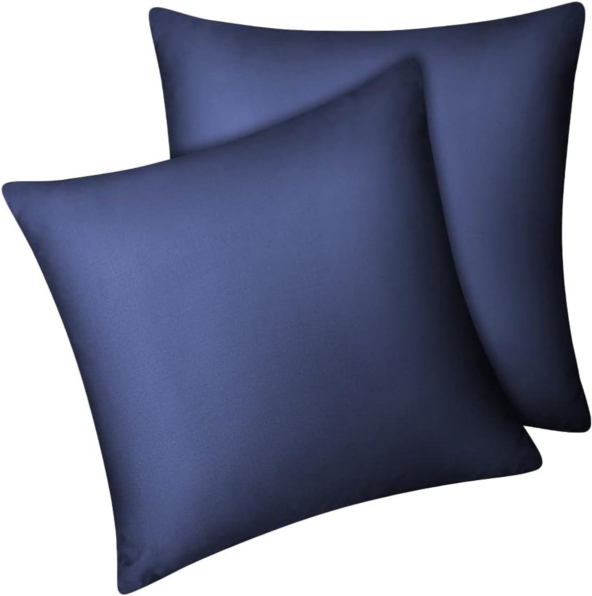 Famanu Set van 2 Bamboe kussensloop Bamboe Vezels Kussensloop Zijdezacht verkoelend ademend met verborgen ritssluiting Marineblauw Navy Blue