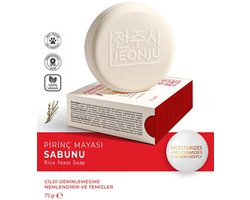 Jeonju Rice Yeast Soap - Whitening Brightening Moisturizes And Cleanses The Skin Deeply - Verhelderende Effect & Anti-vlekken - Rijstgist Zeep (Pirinc Mayasi Sabunu) - 1 stuk 75 mg