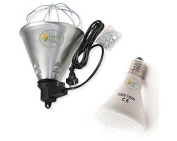 LayZyEgg® Armatuur met Keramische Infrarood Warmtelamp 150W – E27 – Donkerstraler – Biggenlamp - 20.000 uur – Warmtebron voor Kuikens, Reptielen, Pulletjes, Pups & Kittens