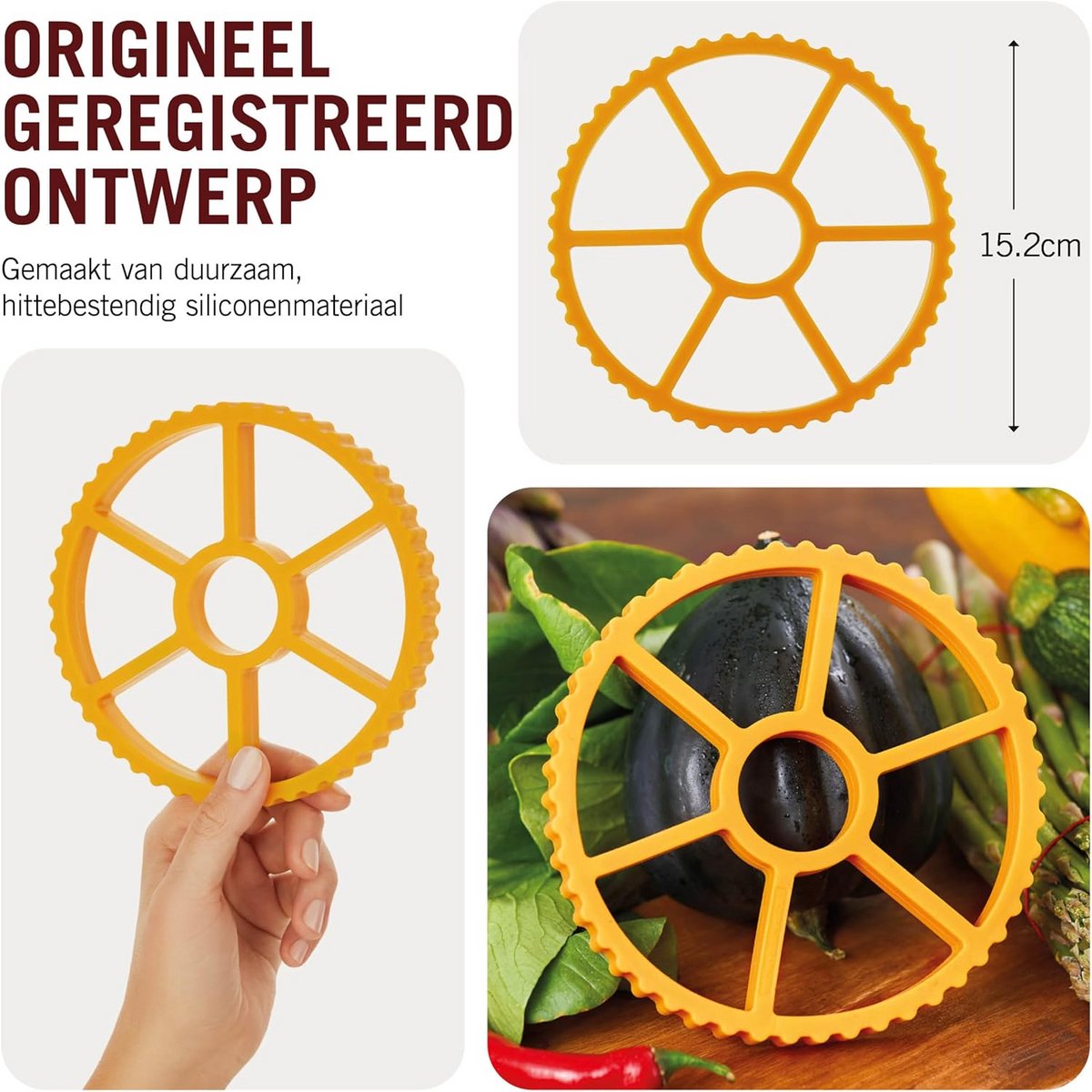 Creatieve onderzetters in de vorm van een pastarol voor in de keuken