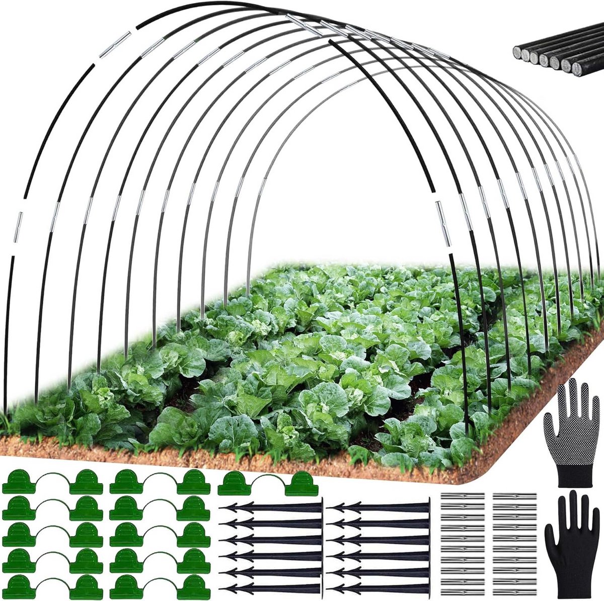 Folie Tunnel Bogen voor Verhoogde Tuinbak Plantbescherming