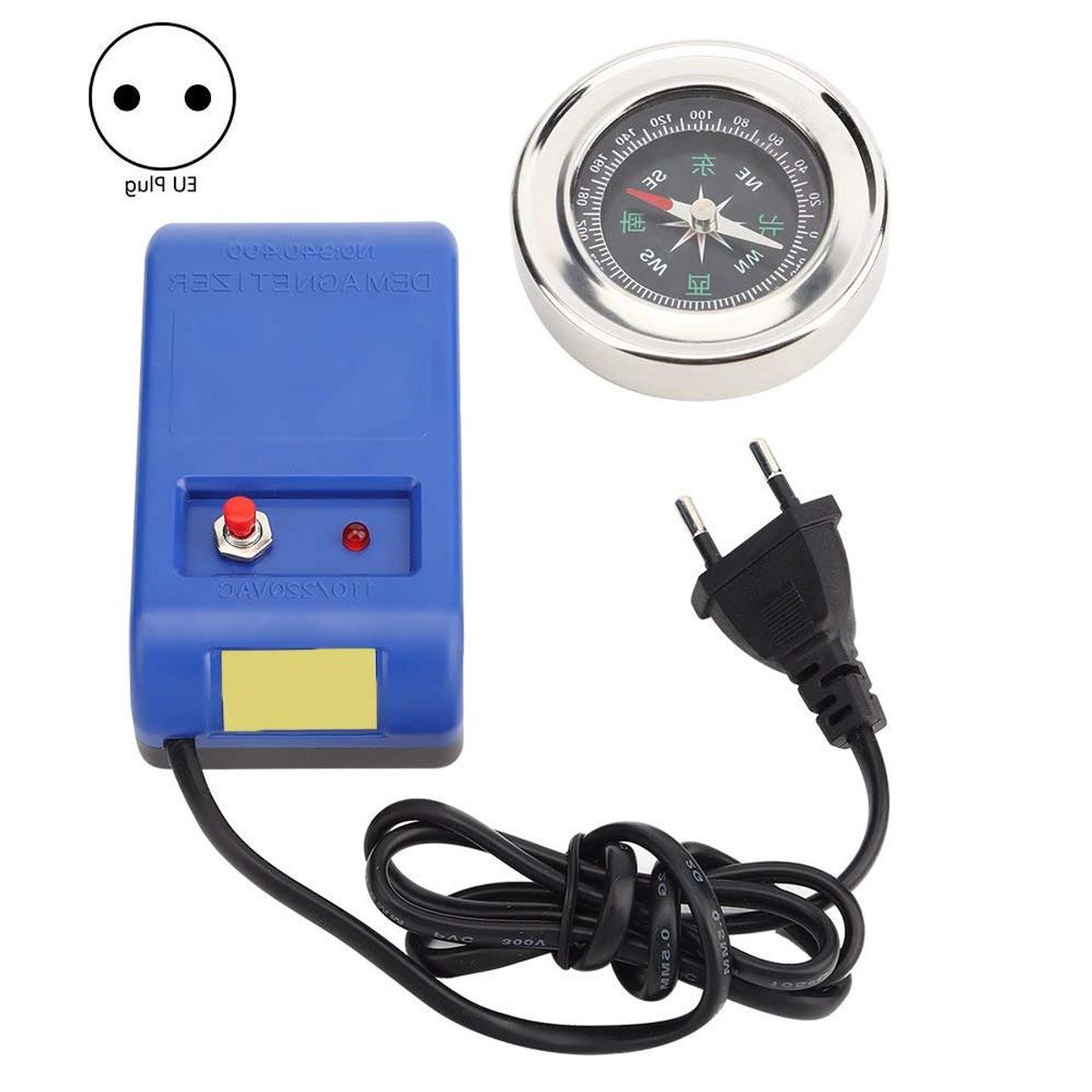 Elektronische Gereedschap voor het Ontmagnetiseren van Horloges en Kompassen - Horloge Reparatie Set - Demagnetiser Tool - Geschikt voor Horloges en Kompassen - Elektrische Ontmagnetiser met Timegrapher Tool 110V-220V (EU-stekker) - Allecto.