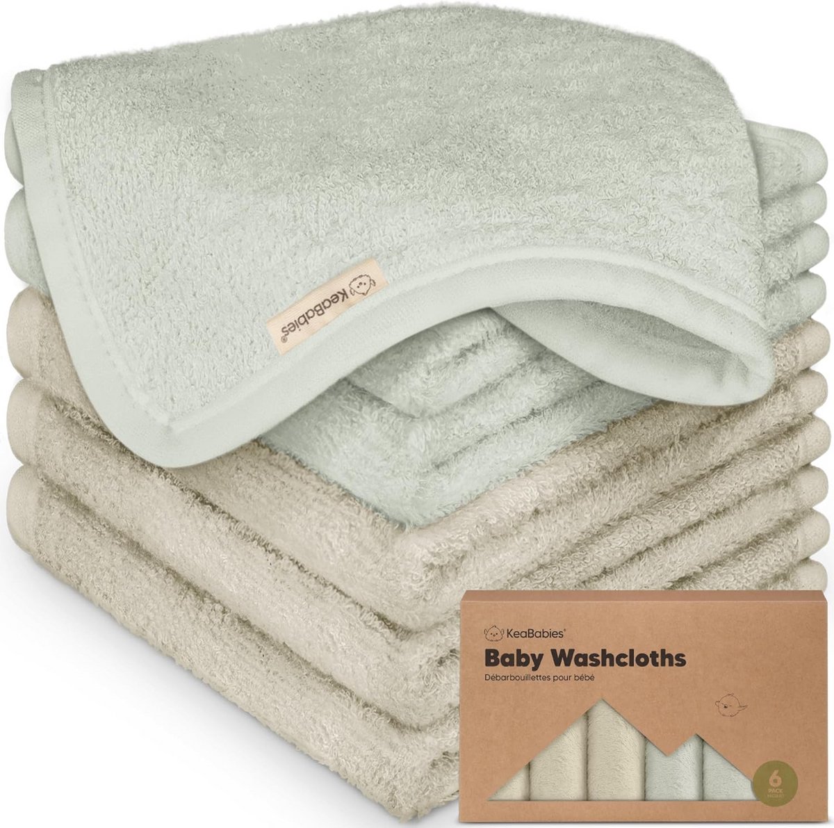 Zachte Bamboe Washandjes voor Baby en Kind - Biologisch en Absorberend