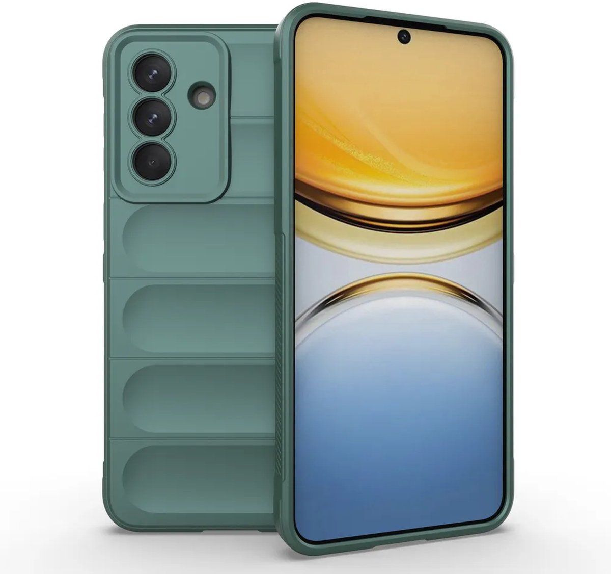 MobyDefend Hoesje - Geschikt voor Samsung Galaxy A57 - TPU Gripcase - Groen