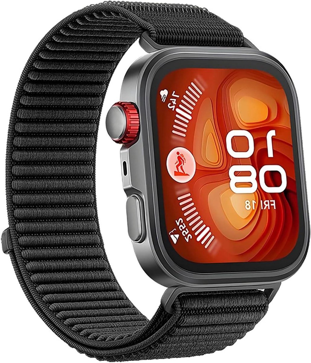 Allecto - Nylon gevlochten horlogeband vervanging - Flexibel en duurzaam - Zwart - Compatibel met Huawei Watch Fit 4 Pro-Fit 4-3 - Unisex.