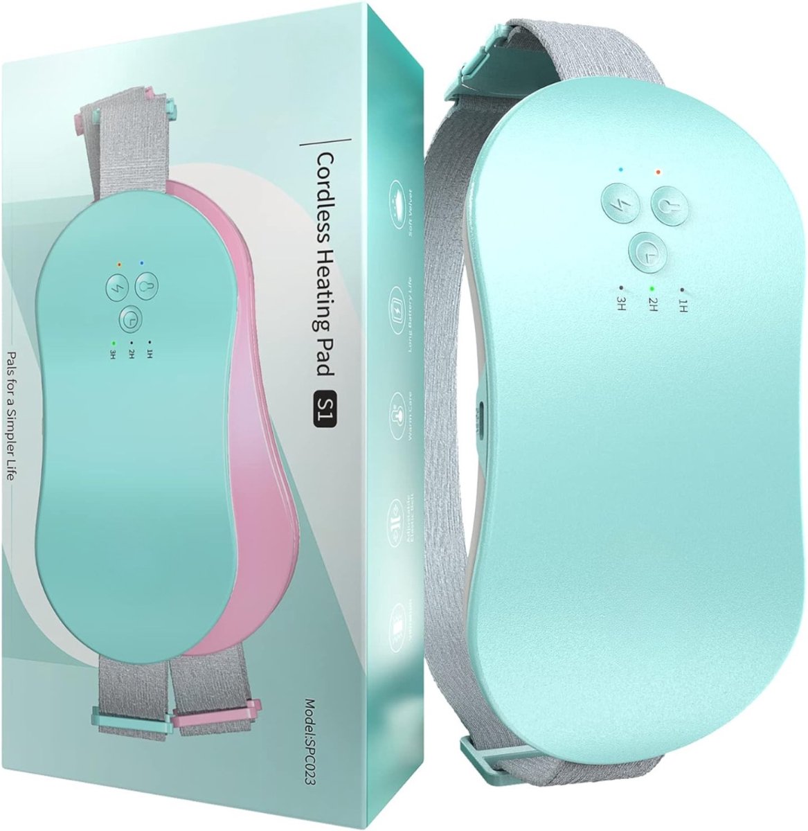 Core® Warmtekussen oplaadbaar - Warmtekussen - Warmtekussen elektrisch - Aqua - 19 x 9x 3cm; 200 g