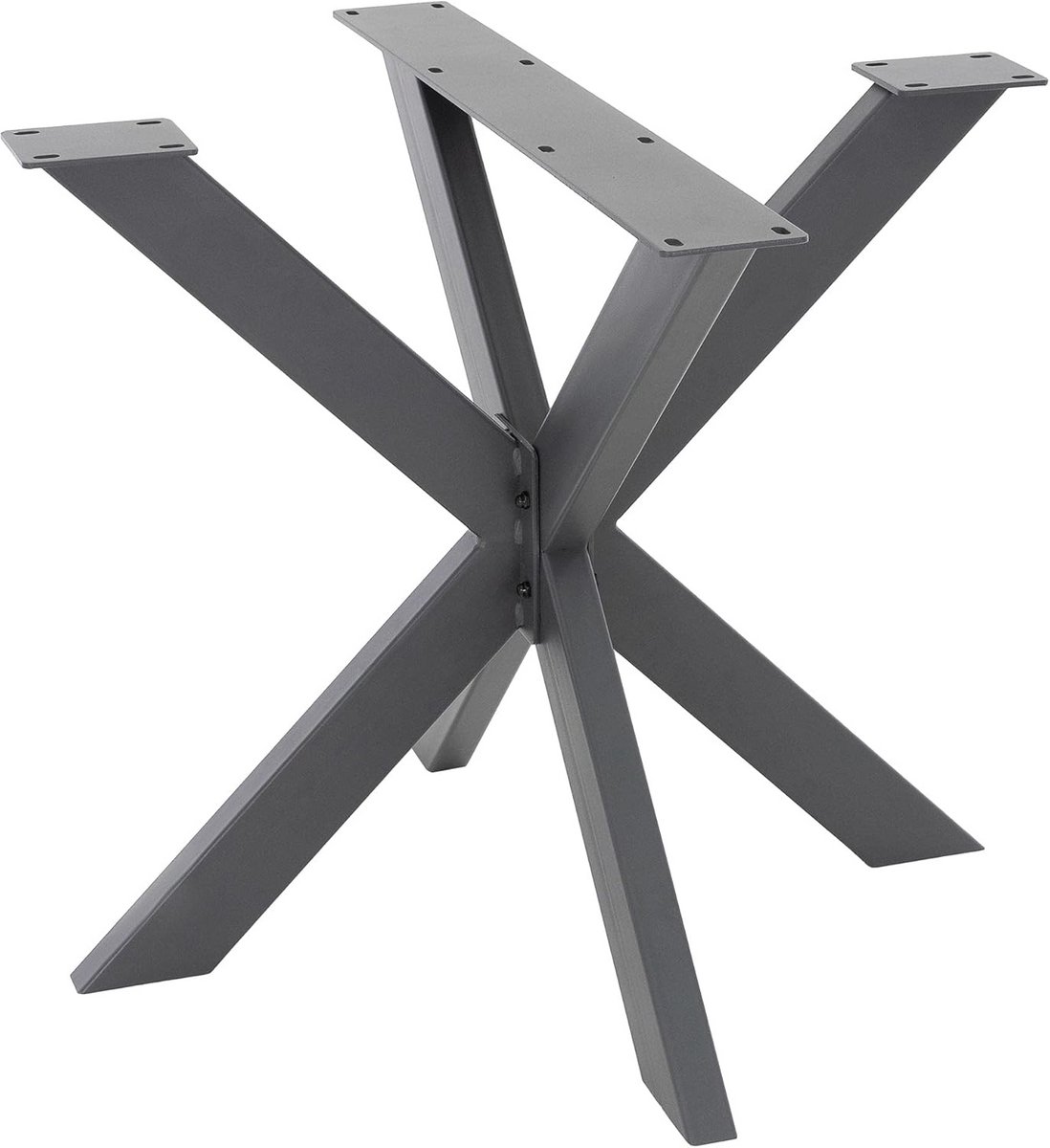 Tafelframe Spider Kruisdesign Tafelpoten 85x71x85 cm Antraciet Zwaar Staal