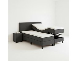 Boxspring VitaLift – Hoog-Laag Bed 2-Persoons Elektrisch Verstelbaar 160x200 cm – Verzorgingsbed / Seniorenbed – Antraciet