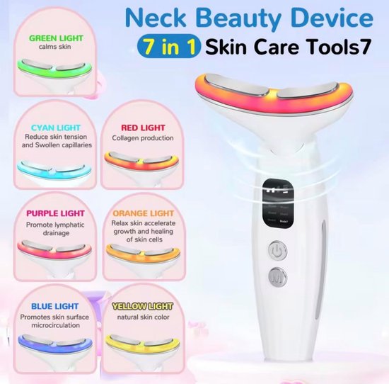 Elektrische Gezicht- en Nekstimulator voor Anti-Aging en Huid Lifting