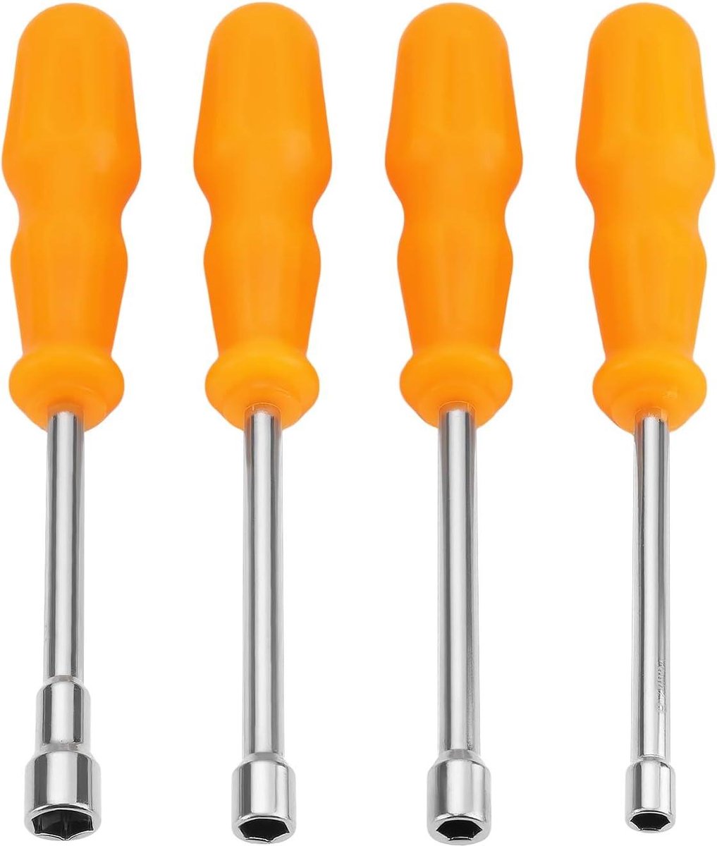 Allecto- Dopsleutel Schroevendraaier - Zeshoekige Bevestigingsmiddelen - Moer Driver Tool - 107x90mm - 6-10mm - Geschikt voor Drives - 4 stuks - Metaal.