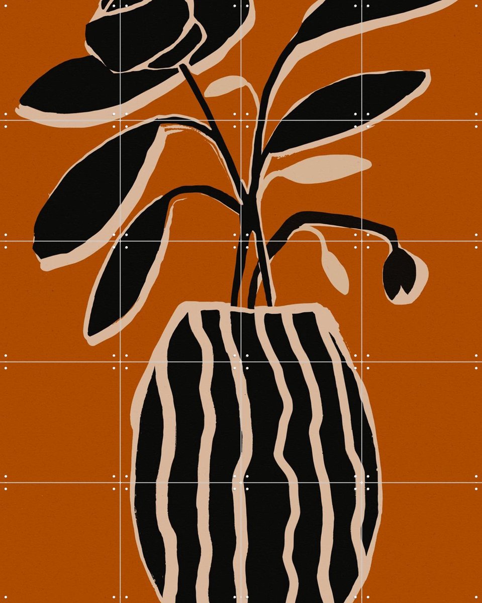 IXXI Ochre Still Life No 5, Treechild & Various - 80 x 100 cm - Gratis ophangtool - Grote wanddecoratie en posters - Minimalisme, Grafisch Ontwerp