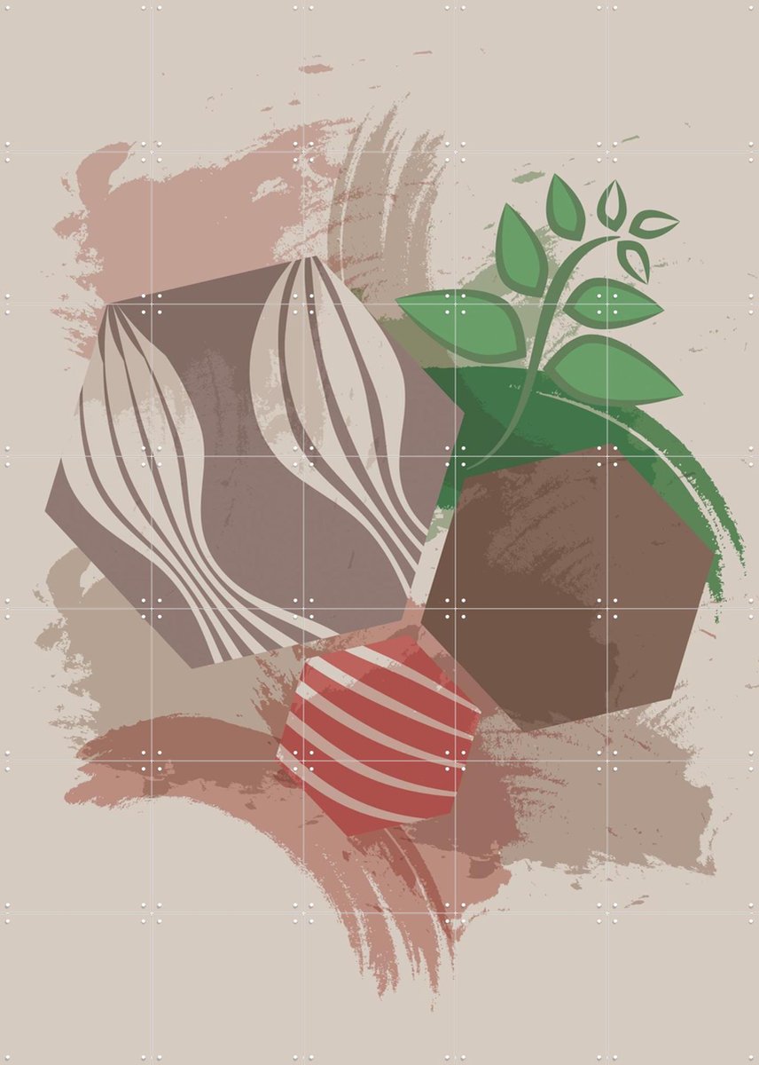 IXXI Origins, Markus Laible - 100 x 140 cm - Gratis ophangtool - Grote wanddecoratie en posters - Geometrische Kunst, Digitale Kunst, Abstract