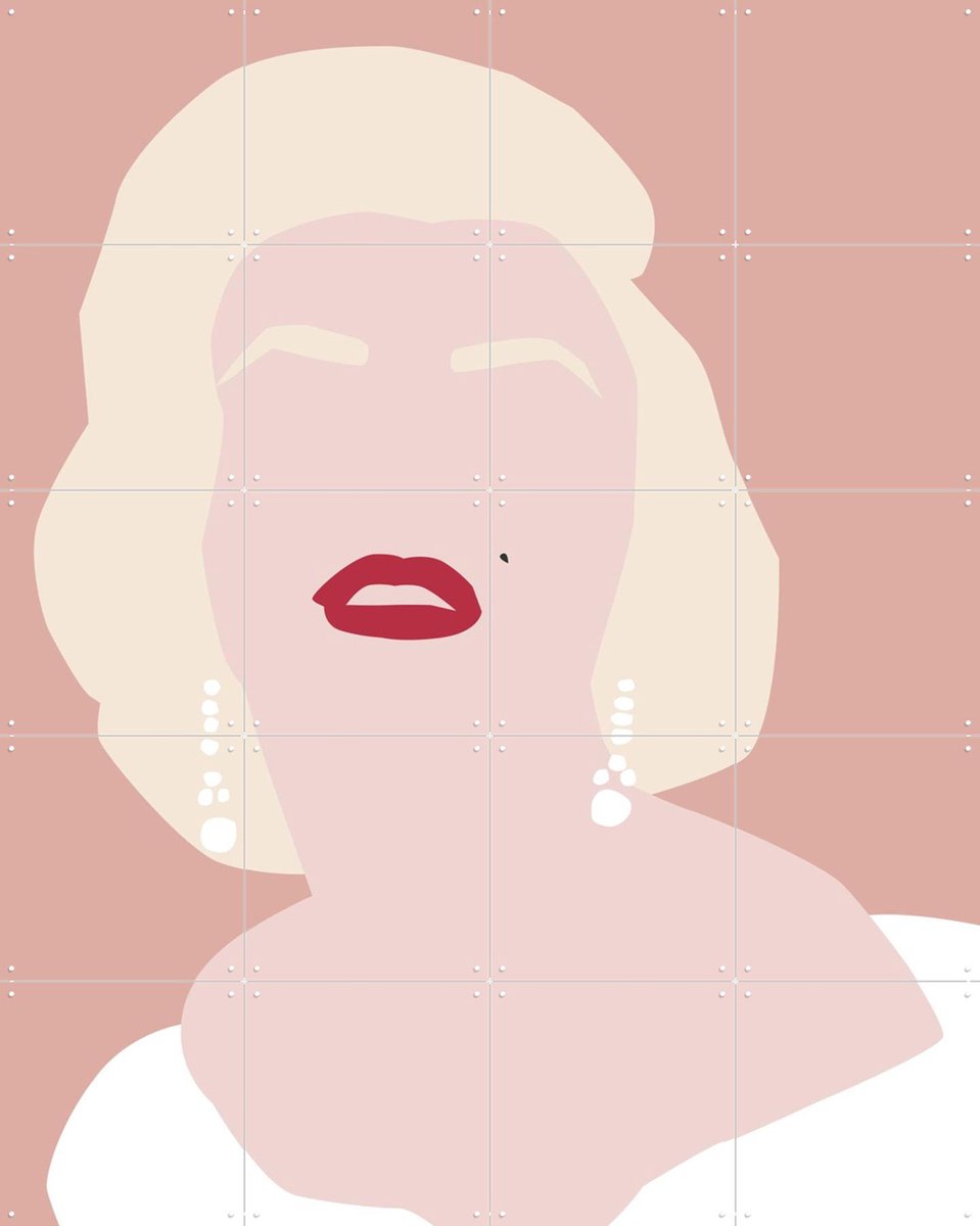 IXXI Marilyn, Helena Ravenne - 80 x 100 cm - Gratis ophangtool - Grote wanddecoratie en posters - Minimalisme, Digitale Kunst, Pop art, Grafisch