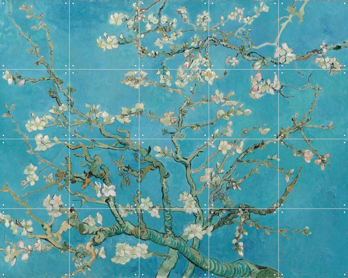 IXXI Amandelbloesem (1890), Vincent van Gogh (1853 - 1890) & Van Gogh Museum - 100 x 80 cm - Gratis ophangtool - Grote wanddecoratie en posters -