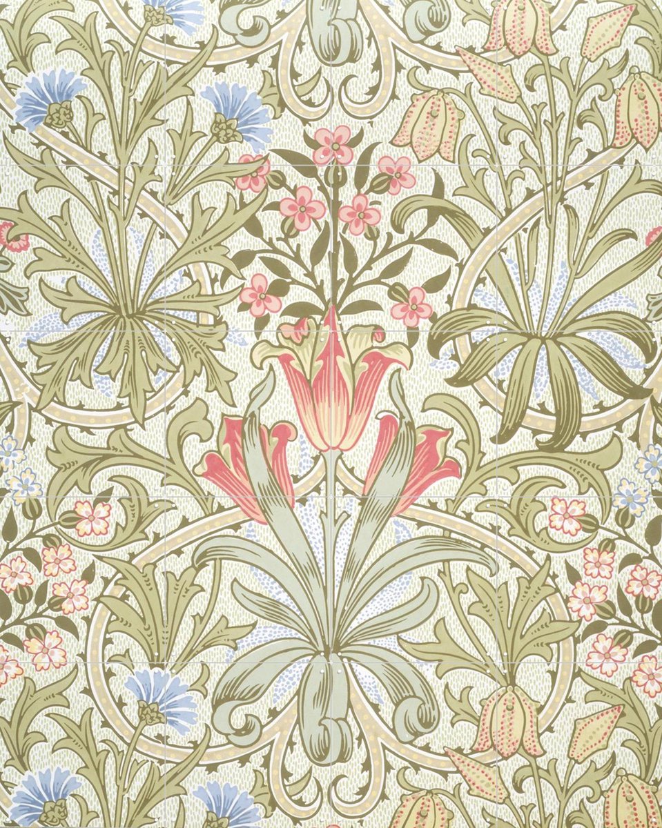 IXXI Woodland Weeds, William Morris & Victoria and Albert Museum - 80 x 100 cm - Gratis ophangtool - Grote wanddecoratie en posters - Kleurrijk,