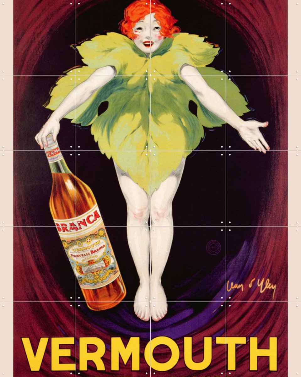 IXXI Vermouth, Bridgeman Images - 80 x 100 cm - Gratis ophangtool - Grote wanddecoratie en posters - Vintage, Illustraties, Eten & Drinken
