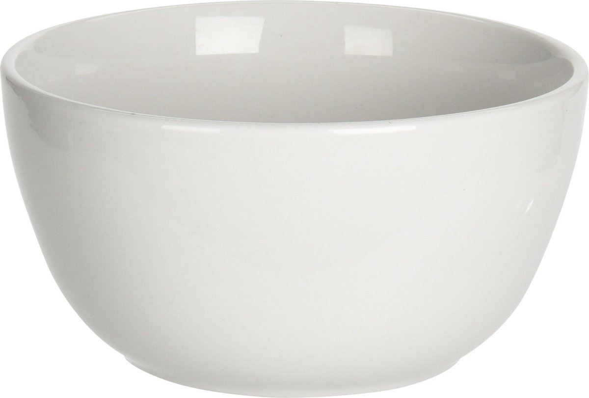 Cookinglife Schaal - Kom Voor Bijgerechten En Salades - Serving Bowl - Porselein Wit - Vaatwasserbestendig - Ø 15,5 cm 800 ml