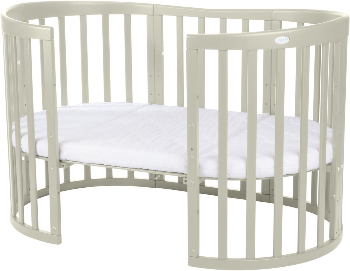 Waldin Oval Combibed 7‑in‑1 - Olive inclusief matras