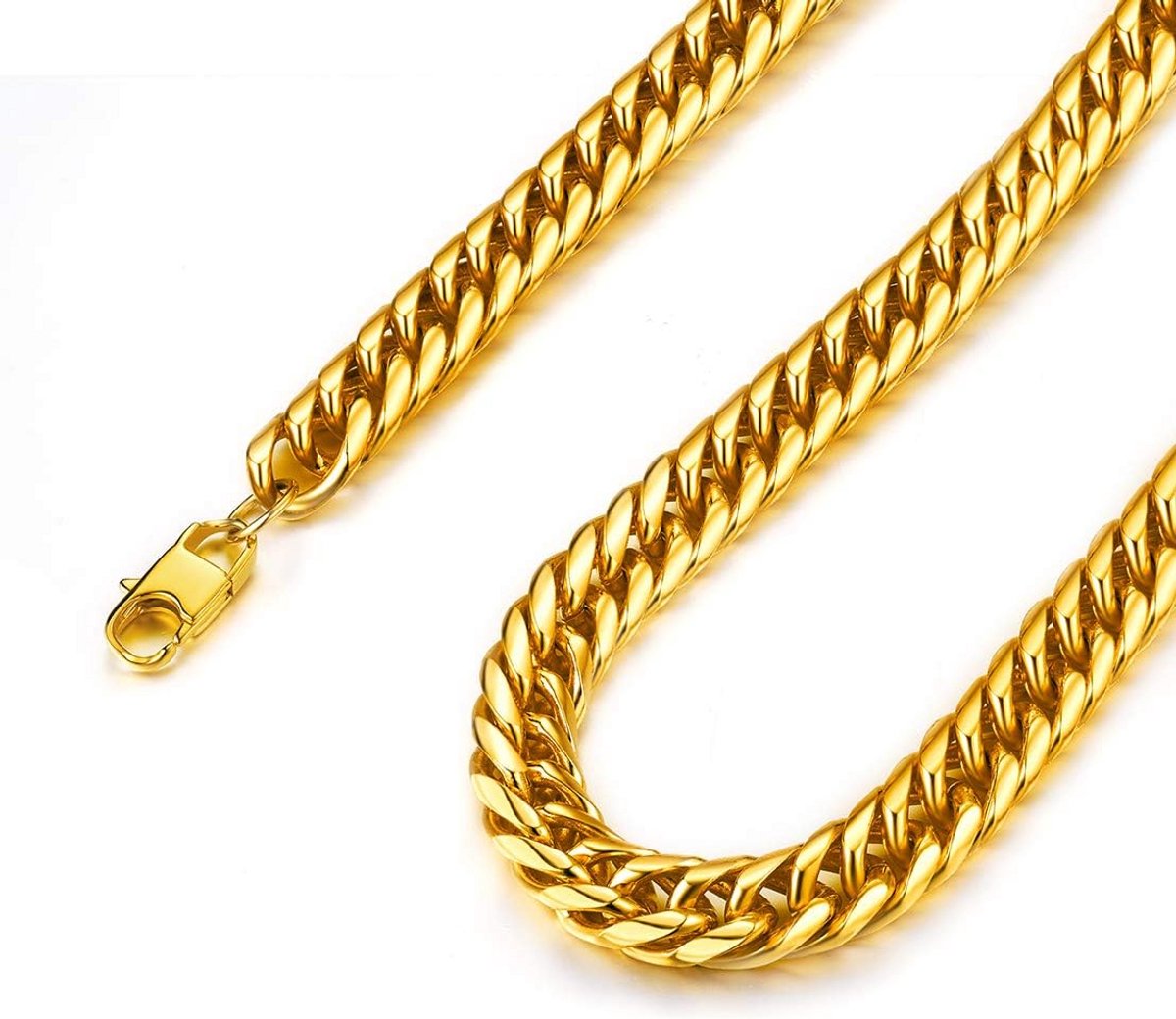 Cubaanse Schakelketting Roestvrijstaal Heren Sieraden Hypoallergeen Diverse Maten