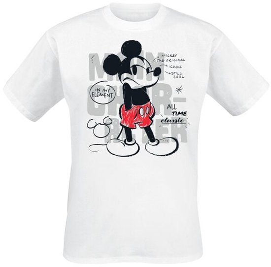 Mickey Mouse Mickey Mouse Heren T-shirt - wit - XL