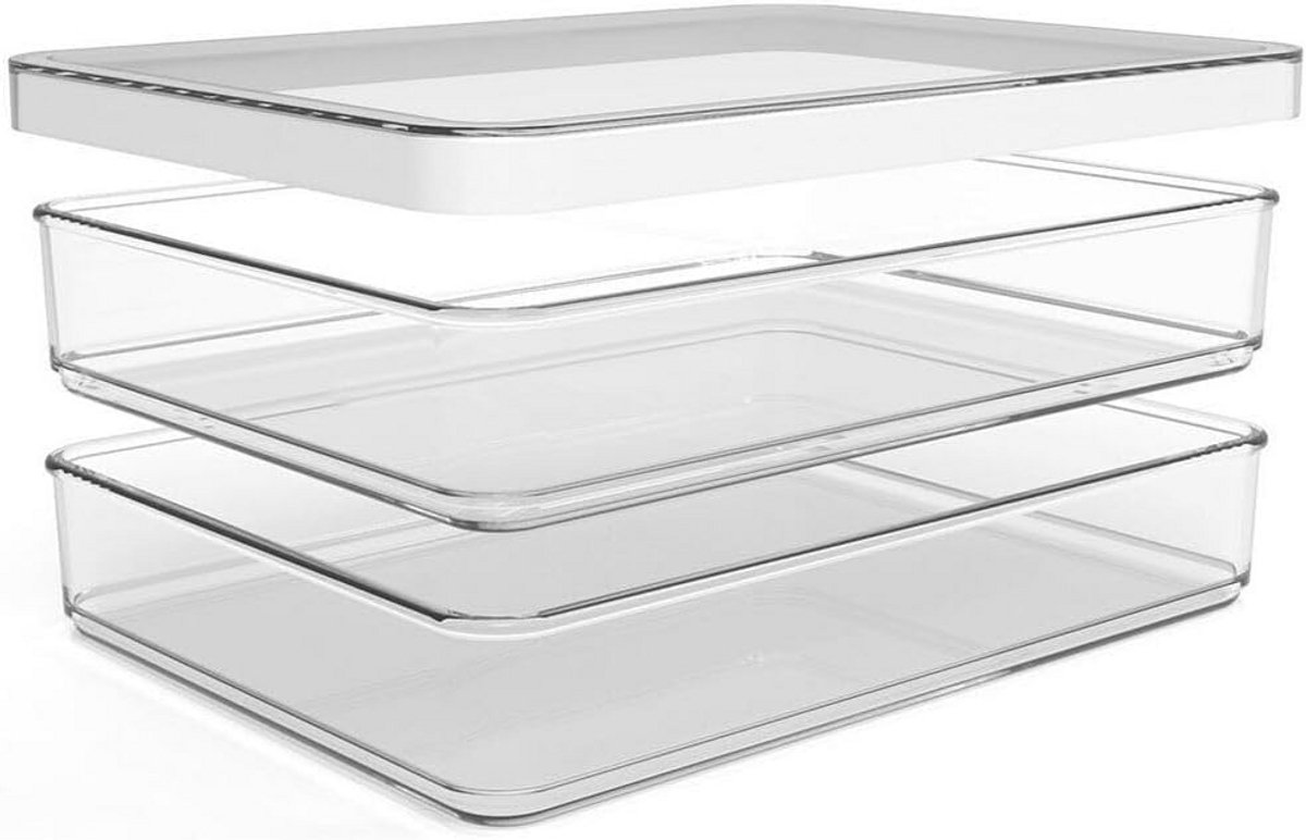 Opbergbox Set voor Koelkast - 2x 0.85 Liter