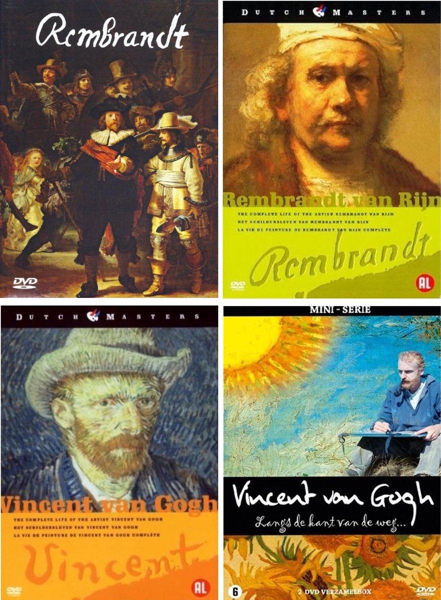 Vincent van Gogh en Rembrandt 4 dvd set
