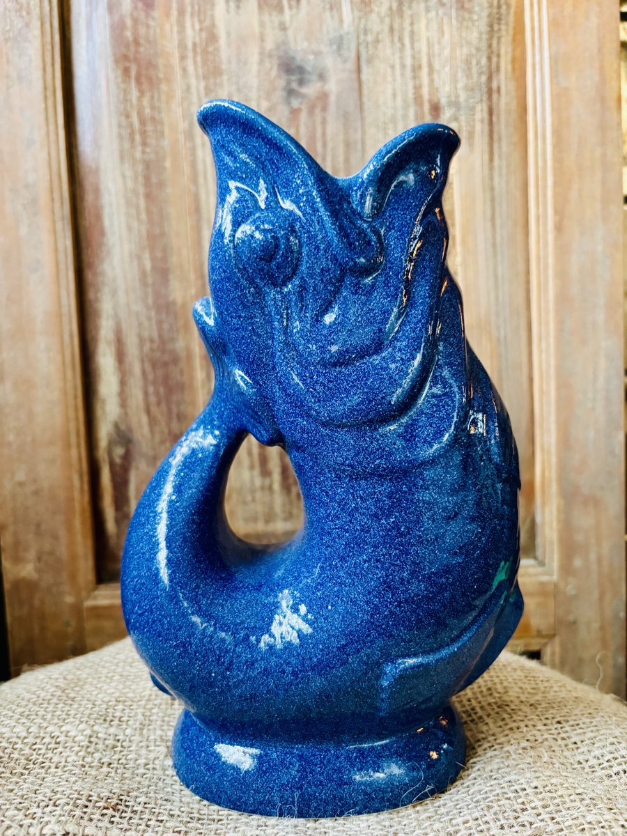 Vaas Fish Blauw | Blauwkleurig | Vis | Landelijk | Bloemvaas | Woonaccessoire | Woonaccessoires | Interieur | Bloemen | Bloem | Keramiek | Paasdecoratie | Pasen | Paasdagen | Lente | Droogbloemen | Vaasje | Woonkamer | Huiskamer | Lente | Vrolijk