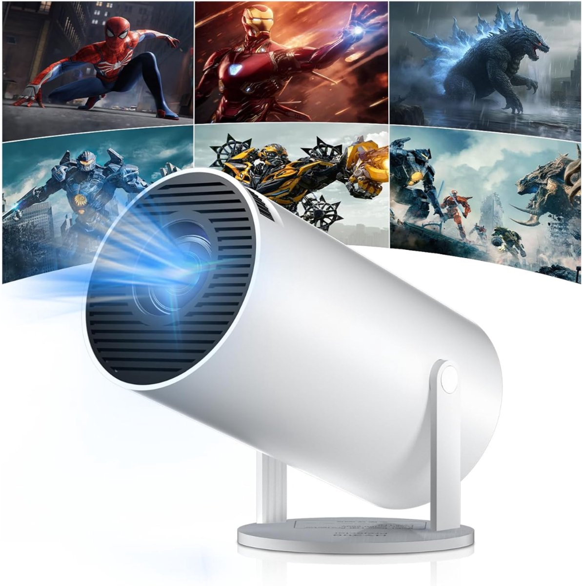 Core® Draagbare beamer - Beamer - Projector - Mini Beamer - Wit - 10cm x 10cm x 16cm