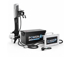 Powerlit 48V Elektrische buitenboord motor - Inclusief 5kWh LFP Accu en Waterdichte 35A Snellader