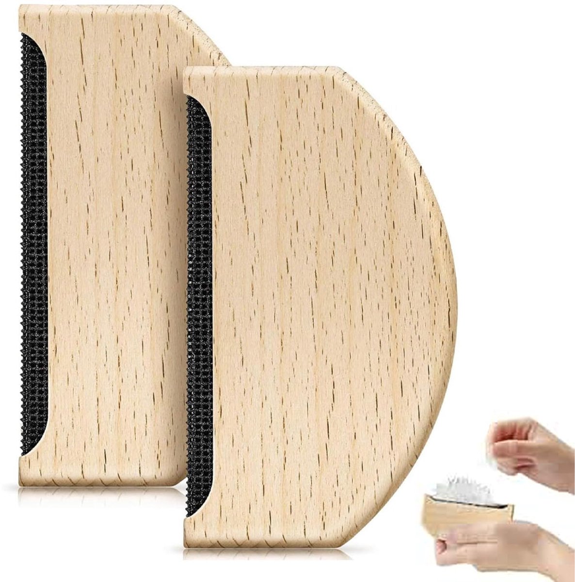 2x WolKam - Pluizenverwijderaar - Kledingborstel - Wol Ontpluizer - Cashmere kam - Pluizenroller- Huisdierhaar Verwijderaar - Handmatige Borstel - Pluizenborstel - Pluizendief - Kleefroller - Verwijdert Dierenhaar - Kleding Ontpiller - Lint Roller