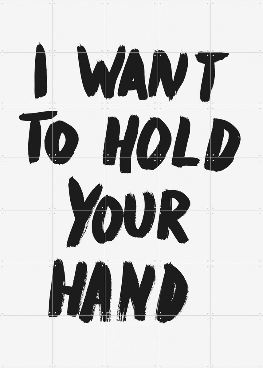 IXXI I want to hold your Hand, Marcus Kraft - 100 x 140 cm - Gratis ophangtool - Grote wanddecoratie en posters - Illustraties, Grafisch Ontwerp, Pop