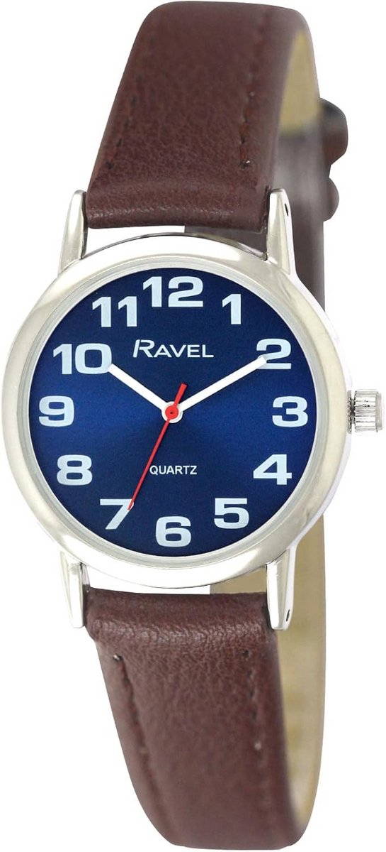Unisex Horloge met Groot Analoog Wijzerplaat en PU Lederen Band