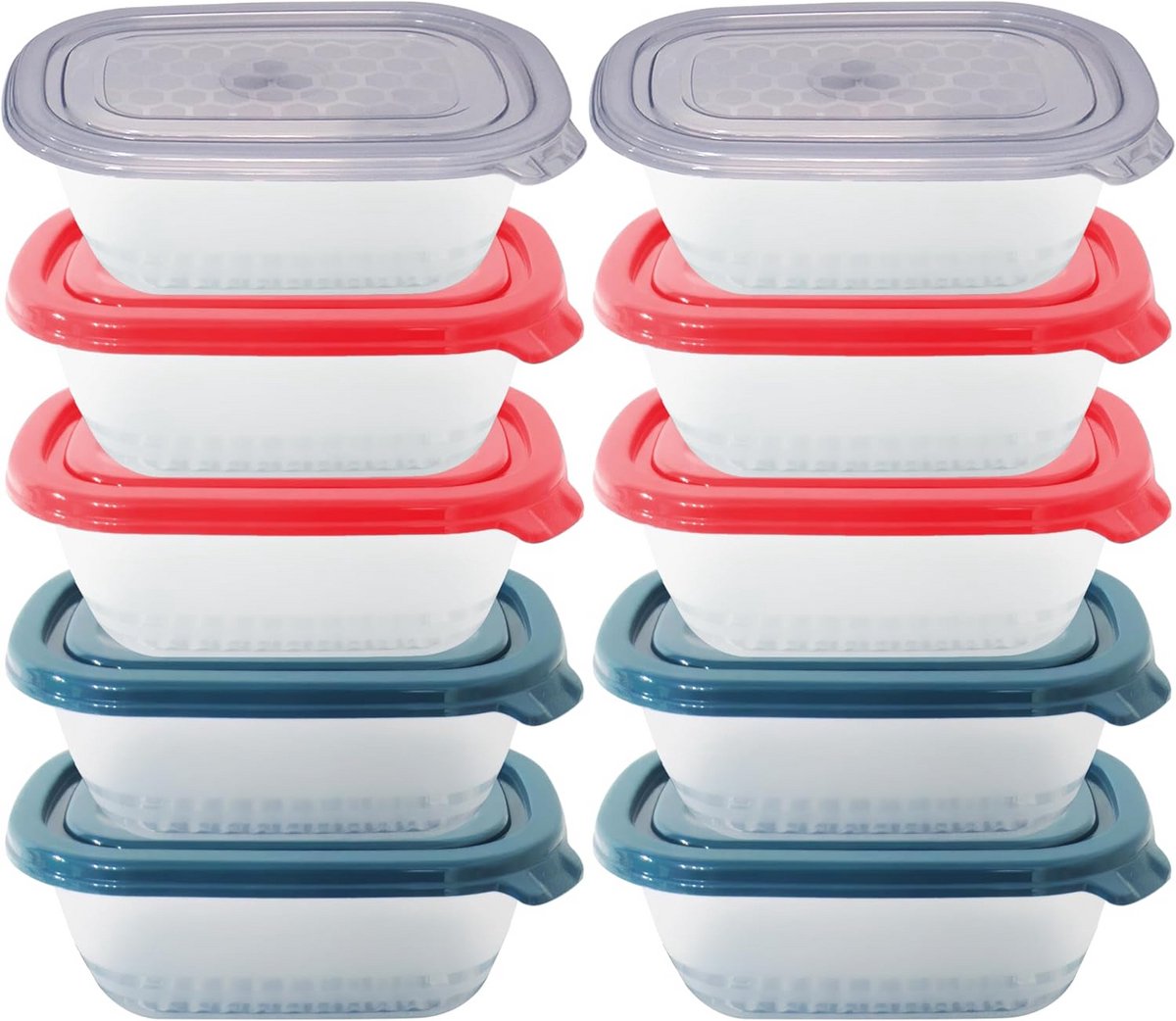 Voedselcontainers Set - Opslagdozen Keuken - Maaltijden Bewaren - Magnetron Vriezer Bestendig - 500 ml 10 Stuks