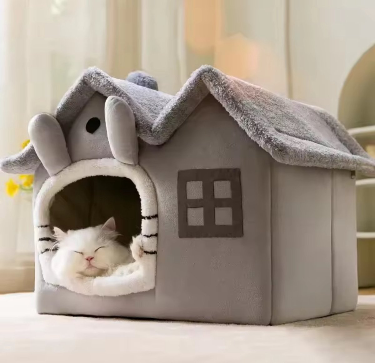 Kattennest - Accessoires - Rond - Warm - Katten Bed - Huisdierenproducten - Slaapzak - Winter - Spullen Bed Voor Katten- Kattenmand -