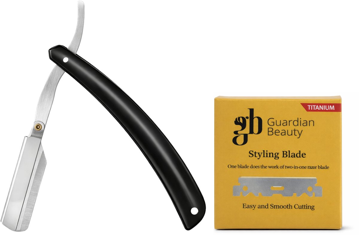 Guardian Beauty Scheermes - Roestvrij Staal - Shavette - Met 50 stuks GB Titanium Halve Mesjes