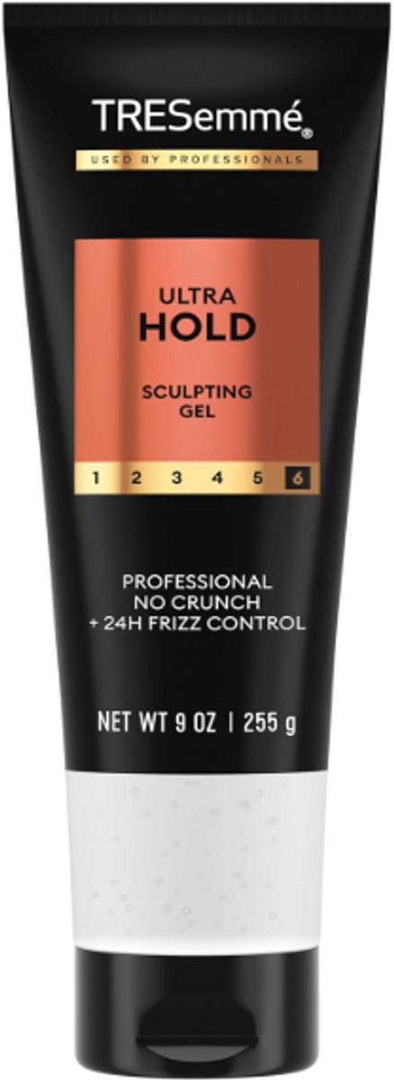 TRESemmé Gel Ultra Hold 24H Frizz Control – Professionele Styling Gel 9 oz (255 g) - Sterke Haargel met Pro Lock Technology – Langdurige Fixatie Zonder Pluis