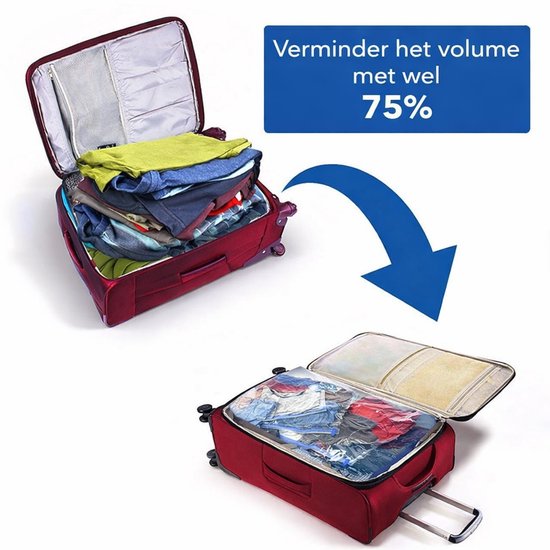 5 stuks vacuüm opbergzakken - Herbruikbaar - Gecomprimeerde