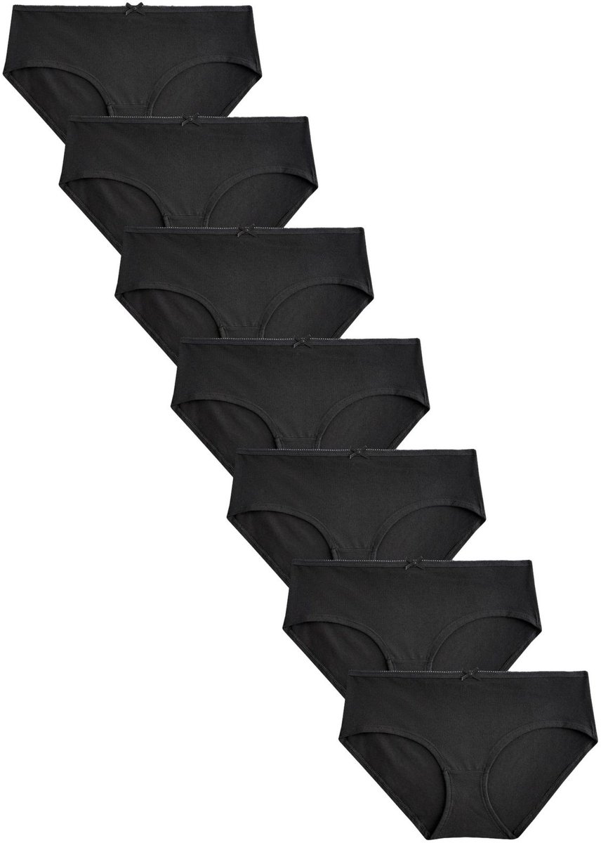 Next - Dames - Set van 7 slips met hoog katoengehalte - Zwart