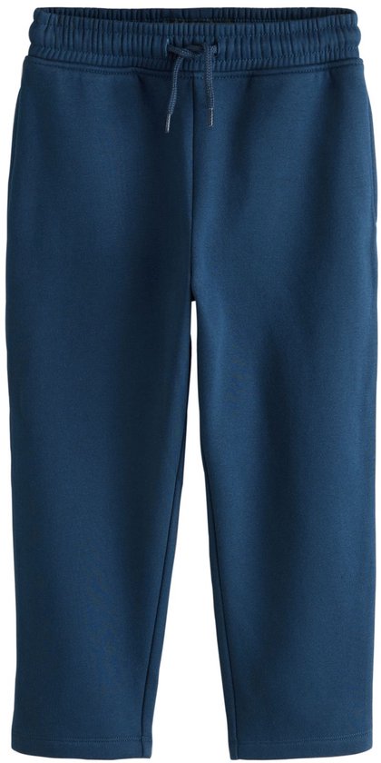 Donkerblauwe joggingbroek met elastische tailleband en trekkoord.