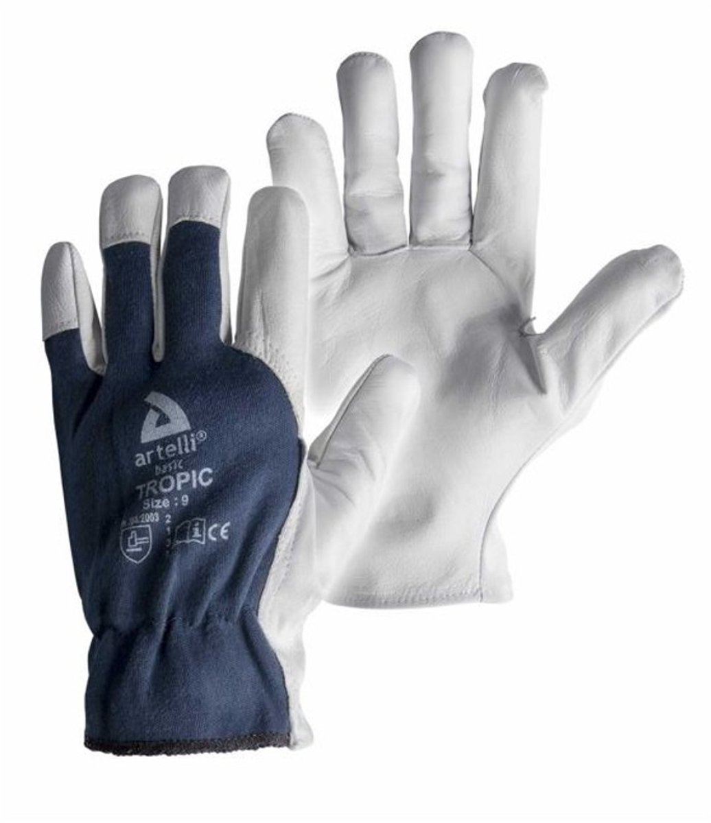 Artelli Tropic handschoenen geitenleder, maat 9 - per 10 paar