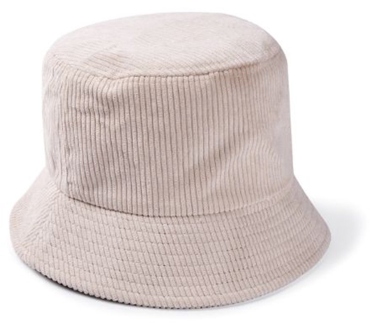 Bucket Hat / vissershoed ribfluweel Off White