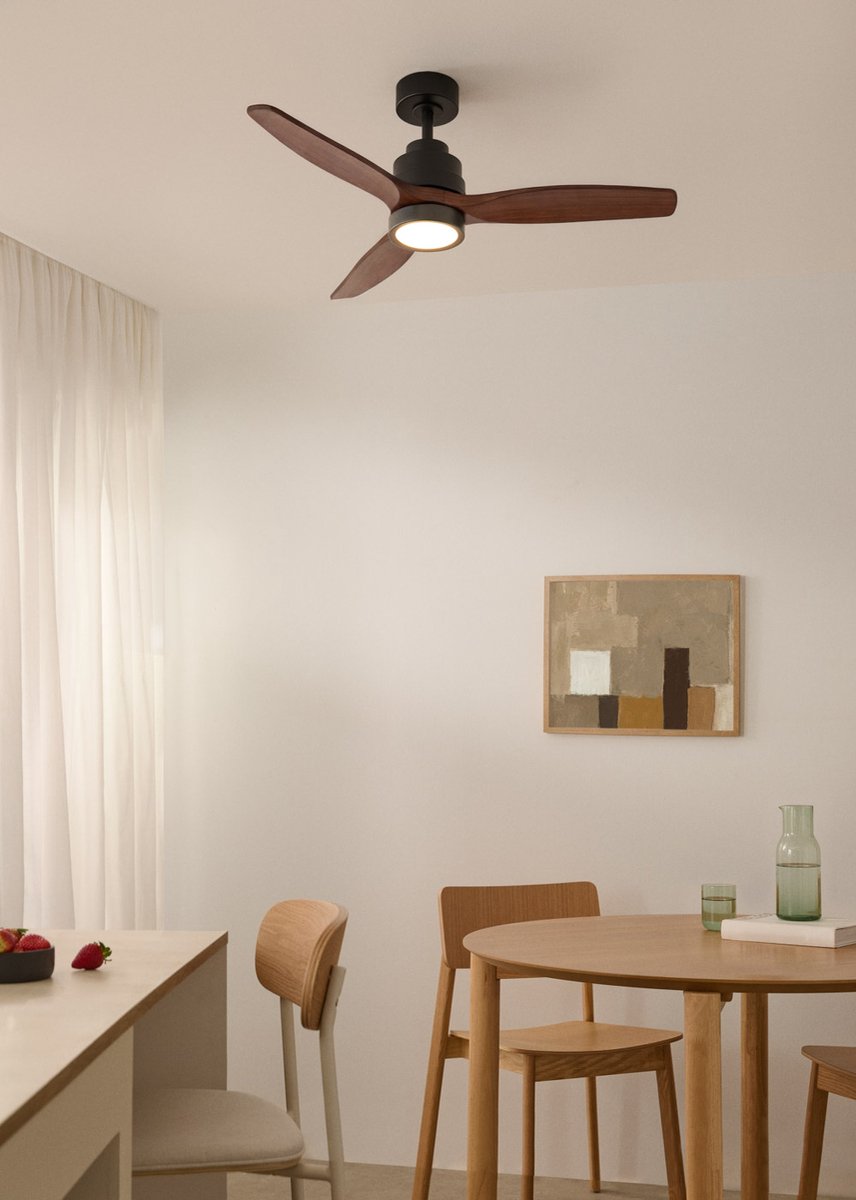 CREATE - Stille plafondventilator van 40 W met technische ABS-bladen, verkrijgbaar in verschillende maten - S - Met licht - Afstandsbediening - WIND STYLANCE – foto 4
