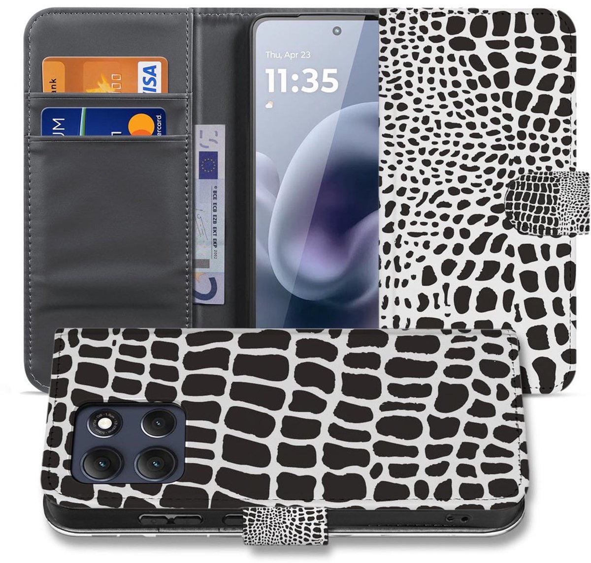 Book Case Motorola Moto G86 Slangenprint